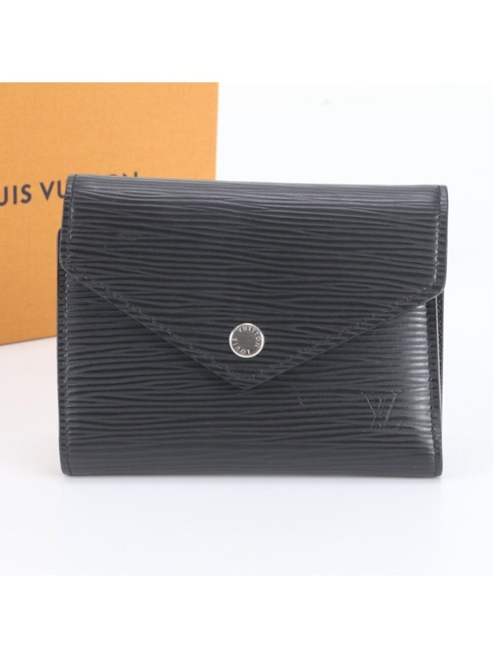 Louis Vuitton Epi Portefeuille Victorine Leather Trifold Wallet Compact